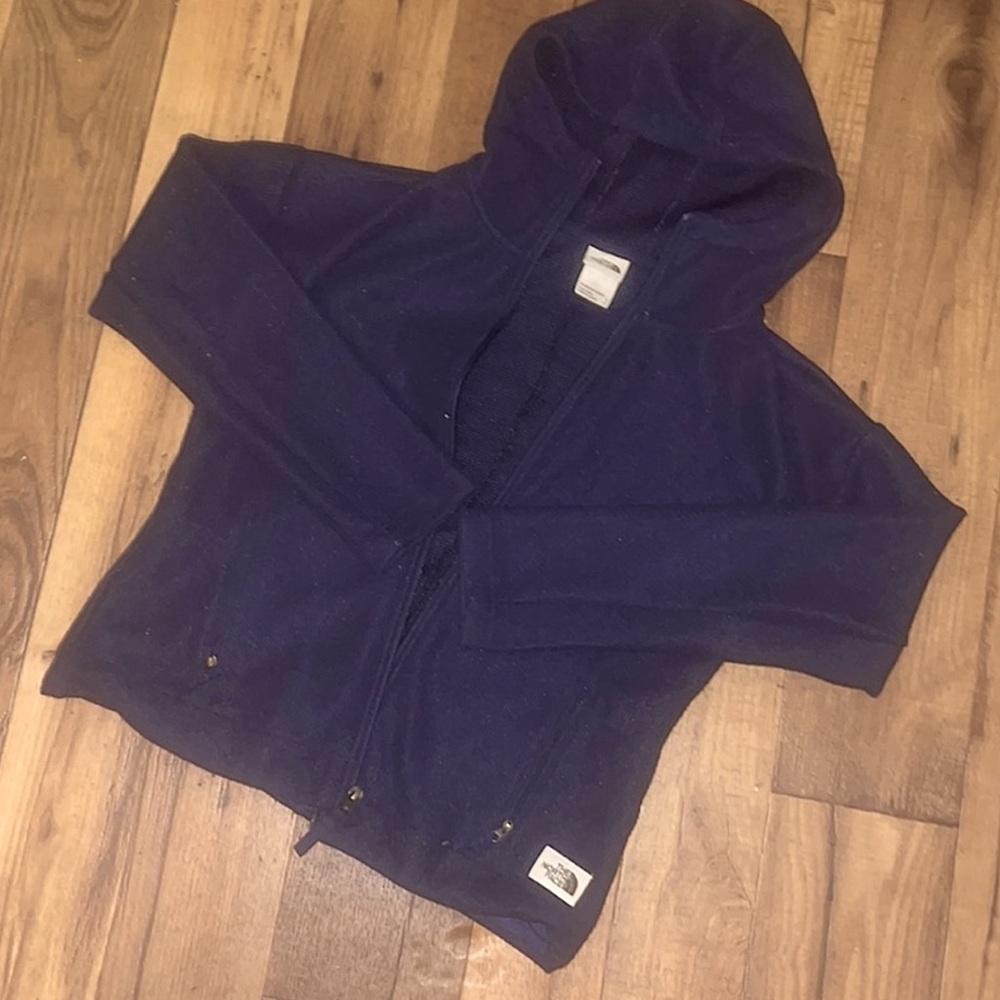 The North Face Navy Blue Hooded Zip Up Size Small